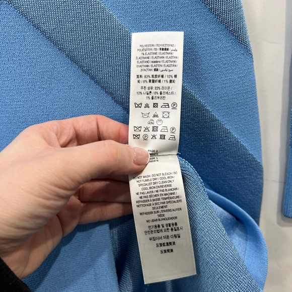 $1890 Burberry Blue Bandage Slim Fit Bodycon Orietta Mini Dress size XXS - Picture 11 of 13